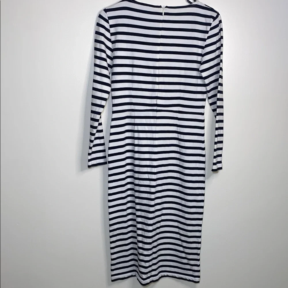 J. Crew Classic Black and White Striped Dress